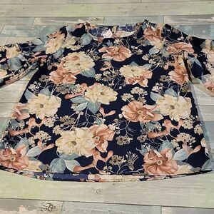 Pomeroy Floral Print Shirt/Top/Blouse sz 1X